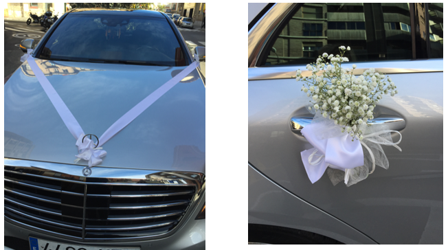 flores coche bodas