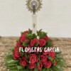Manto Floral Rojo Virgen del Pilar
